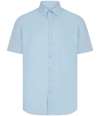 H588 Henbury Short Sleeved Cotton Feel Coolplus® Shirt Light Blue colour image